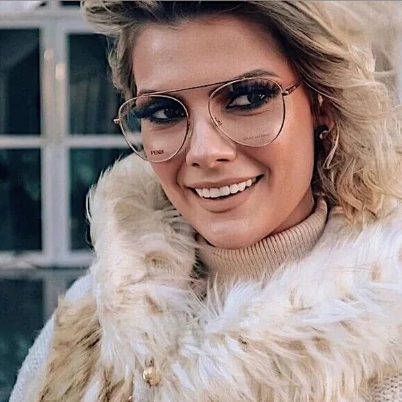 Fendi Accessories Fendi Demo Aviator Ladies Eyeglasses Ff 352